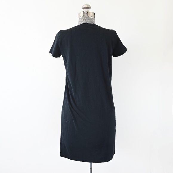 Madewell Northside Vintage V-Neck Tee Dress Black Size Small - Picture 3 of 9